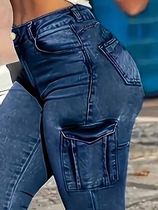 Jeans Ajustados de Alta Elasticidad para Mujer con Bolsillos de Cremallera - Quierox - Tienda Online