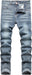 Jeans elásticos ajustados para hombre, jeans ajustados rasgados - Quierox - Tienda Online