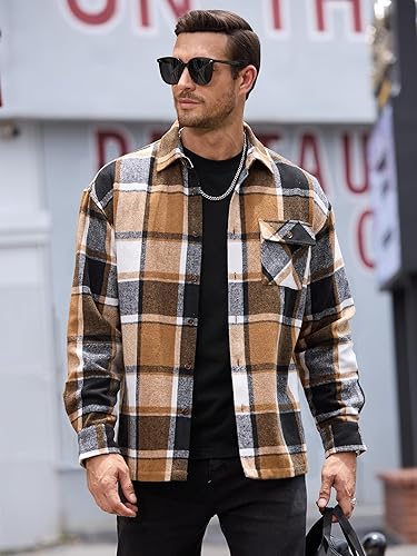 JEMLDL Camisas de franela para hombre, chaquetas informales - Quierox - Tienda Online