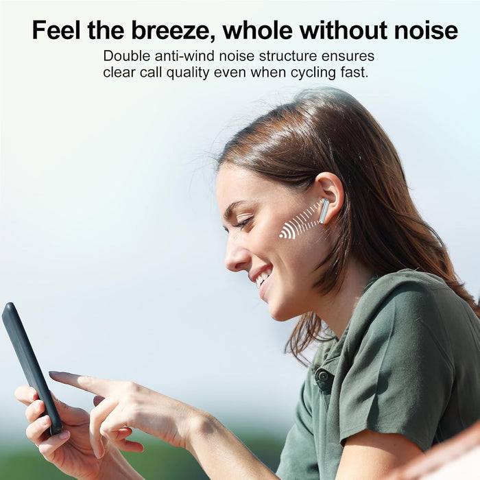 Jesebang Auriculares Inalámbricos, Bluetooth 5.4 HiFi Estéreo con Micrófono ENC - Quierox - Tienda Online