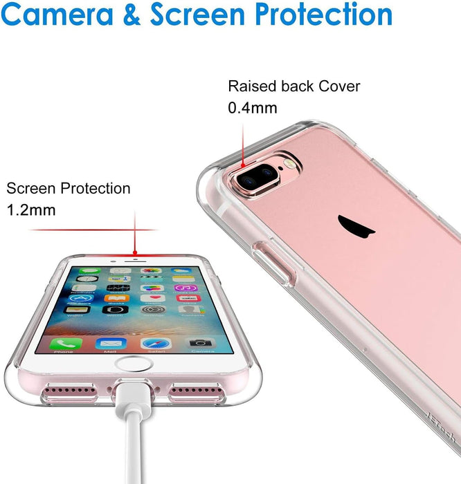 JETech Funda para iPhone 8 Plus de 5,5", no amarillea, a prueba de golpes - Quierox - Tienda Online