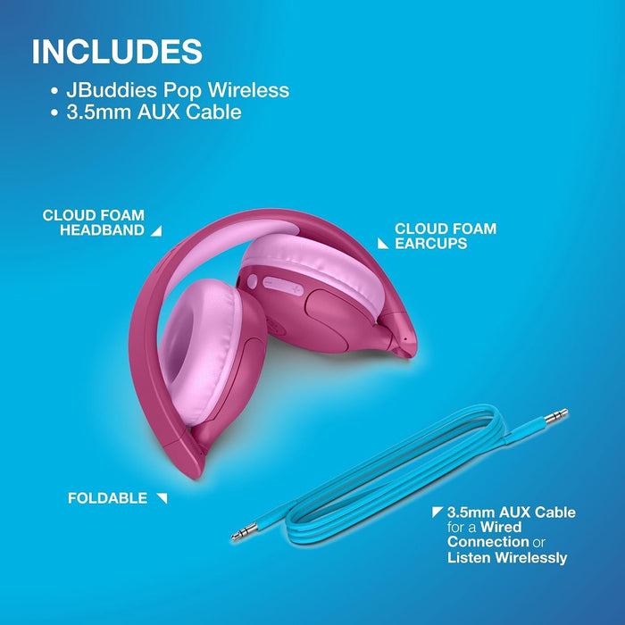 JLab, JBuddies Pop, auriculares inalámbricos para niños, Bluetooth - Quierox - Tienda Online