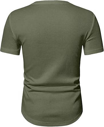 JMIERR - Camiseta muscular de hombre, manga larga, cuello en V, Henley, para gimnasio - Quierox - Tienda Online