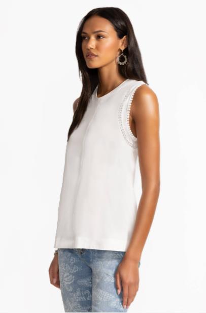 Johnny Was CAMISETA DE CROCHET CON CUELLO REDONDO - Quierox - Tienda Online
