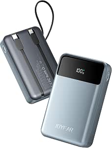 JOYFAR Cargador portátil - Power Bank - Batería externa para viajes - USB C - 30000 mAh - Cable integrado - Quierox - Tienda Online