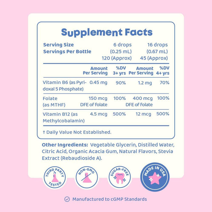 JoySpring Metilfolato 5 - MTHF + Vitamina B12 en gotas para niños - Quierox - Tienda Online