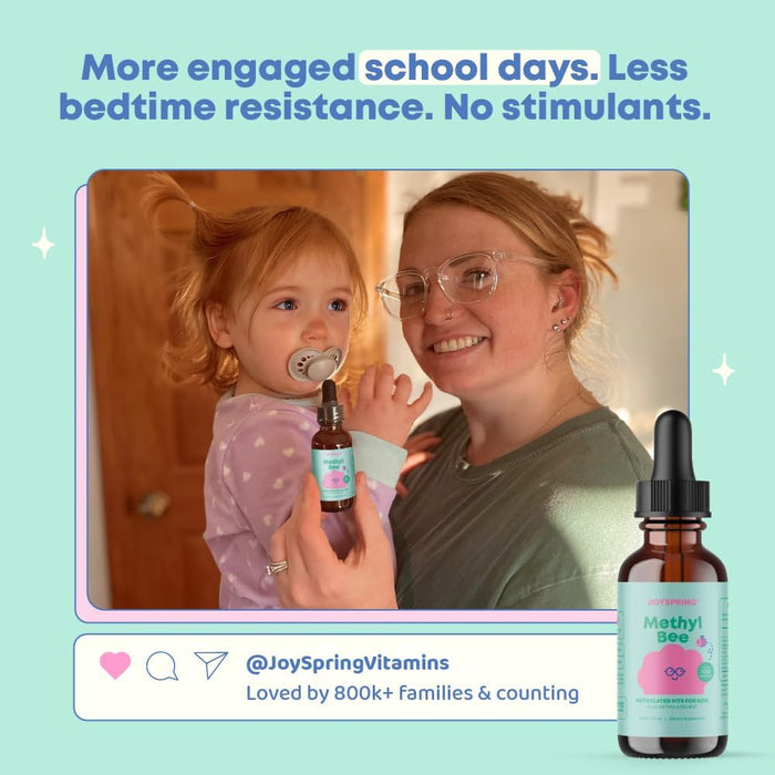 JoySpring Metilfolato 5 - MTHF + Vitamina B12 en gotas para niños - Quierox - Tienda Online