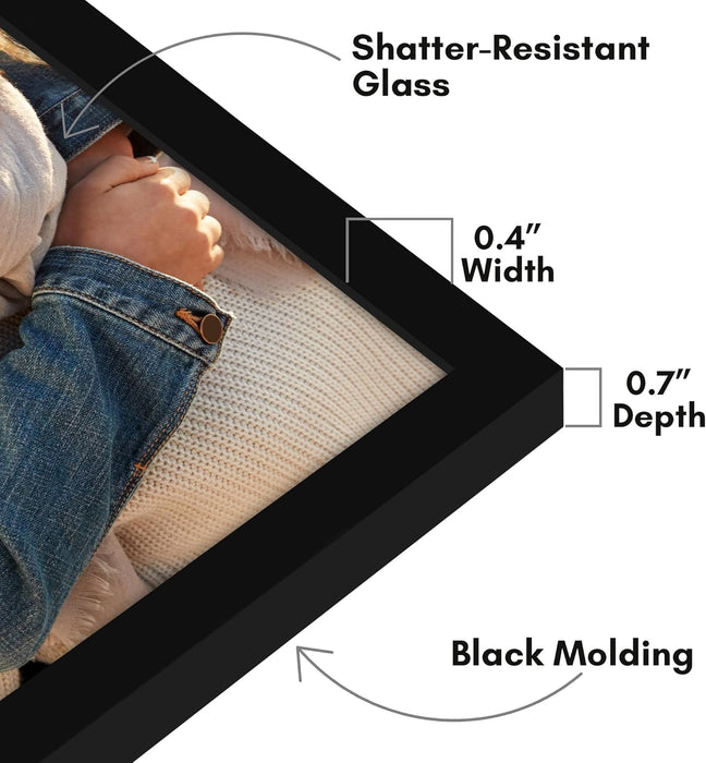 Juego de 10 marcos Americanflat para fotos con vidrio irrompible - Quierox - Tienda Online