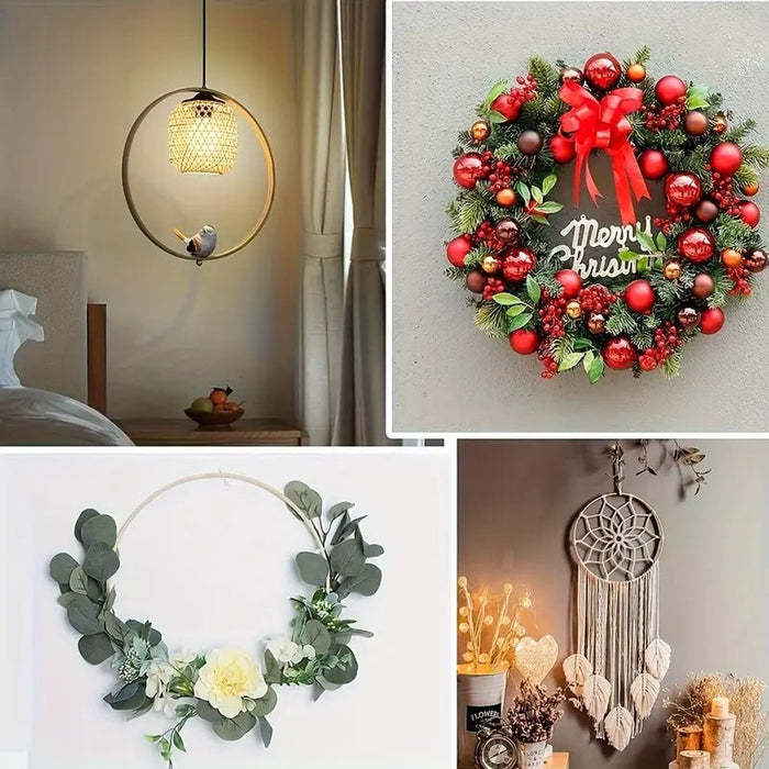 Juego de 10 Piezas Colgantes de Madera y Bambú,Aros Para Bordado - Quierox - Tienda Online