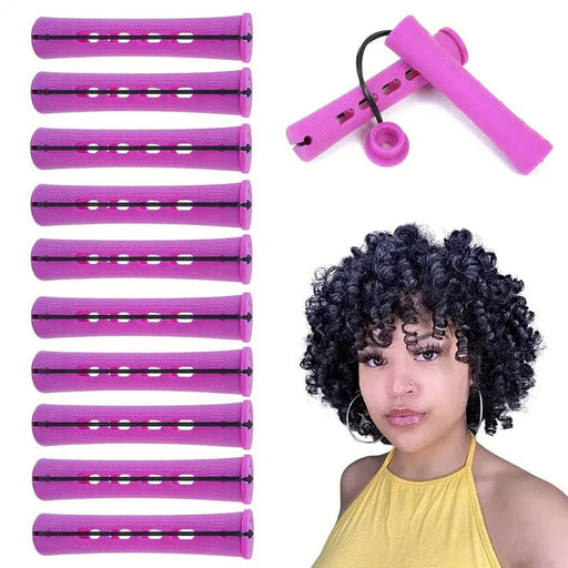 Juego de 10 varillas profesionales para permanente de cabello con tapas - Quierox - Tienda Online