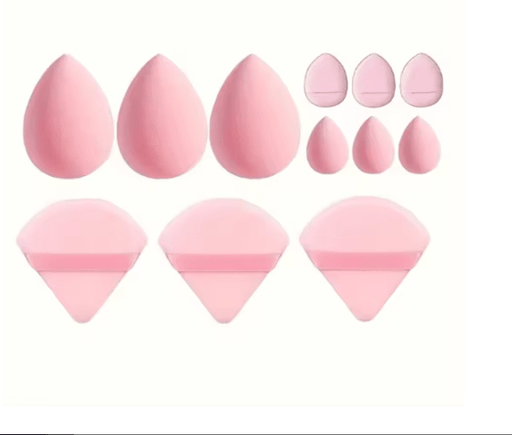 Juego de 12 esponjas de maquillaje, esponjas portátiles, aplicador cosmético para polvos - Quierox - Tienda Online
