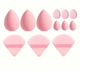 Juego de 12 esponjas de maquillaje, esponjas portátiles, aplicador cosmético para polvos - Quierox - Tienda Online