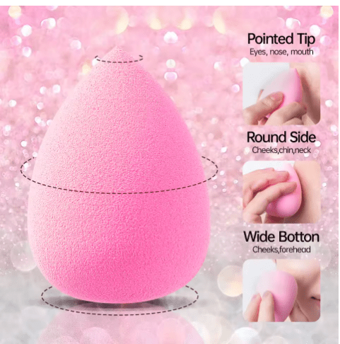 Juego de 12 esponjas de maquillaje, esponjas portátiles, aplicador cosmético para polvos - Quierox - Tienda Online
