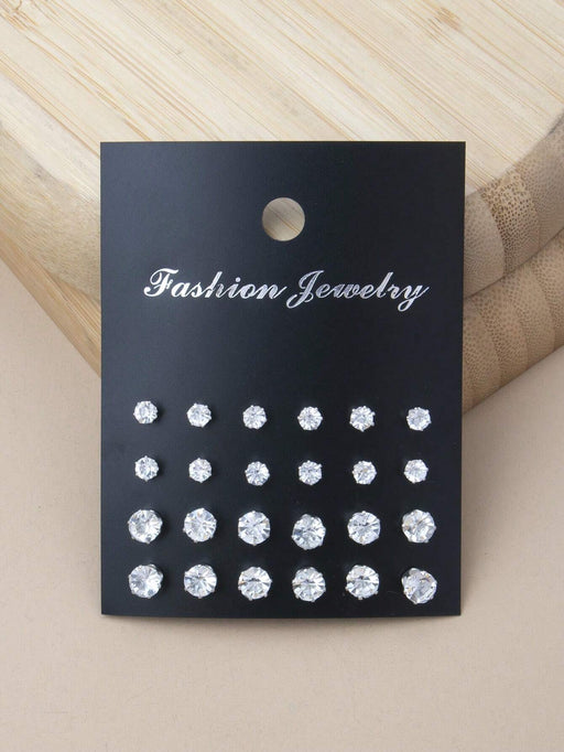 Juego de 12 pares de pendientes de estilo minimalista - Quierox - Tienda Online