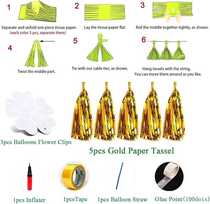 Juego de 143 globos de cumpleaños con temática de dinosaurios, bomba de inflado, cortina de flecos de papel de aluminio verde - Quierox - Tienda Online