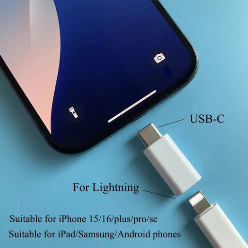 Juego de 2 adaptadores Lightning a USB C, compatible con cargadores iPhone - Quierox - Tienda Online
