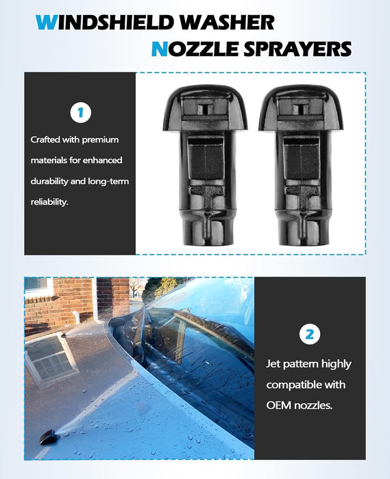 Juego de 2 boquillas para limpiaparabrisas (repuesto para Jeep Grand Cherokee) - Quierox - Tienda Online