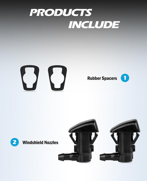 Juego de 2 boquillas para limpiaparabrisas (repuesto para Jeep Grand Cherokee) - Quierox - Tienda Online