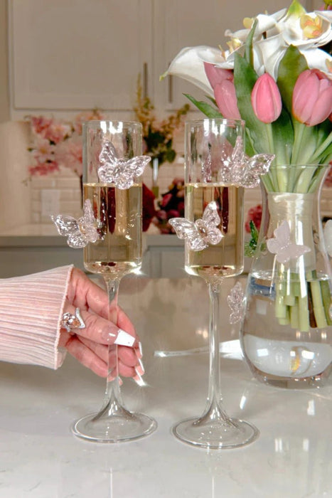 Juego de 2 copas de champán Butterfly Dreams - Quierox - Tienda Online