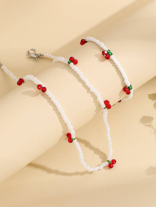 Juego de 2 piezas de joyería decorativa con diseño de cerezas para mujer - Quierox - Tienda Online