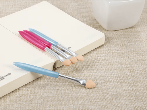 Juego de 2 pinceles portátiles para maquillaje, sombras de ojos, delineadores, esponjas. - Quierox - Tienda Online