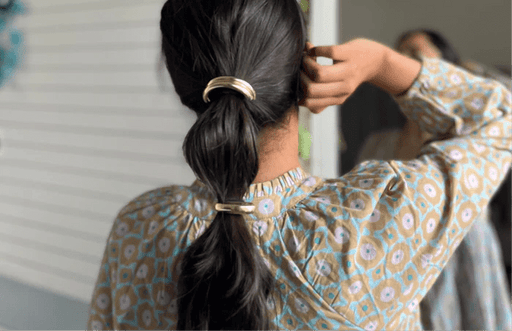 Juego de 2 - Puños para el cabello individuales y dobles en dorado brillante - Quierox - Tienda Online