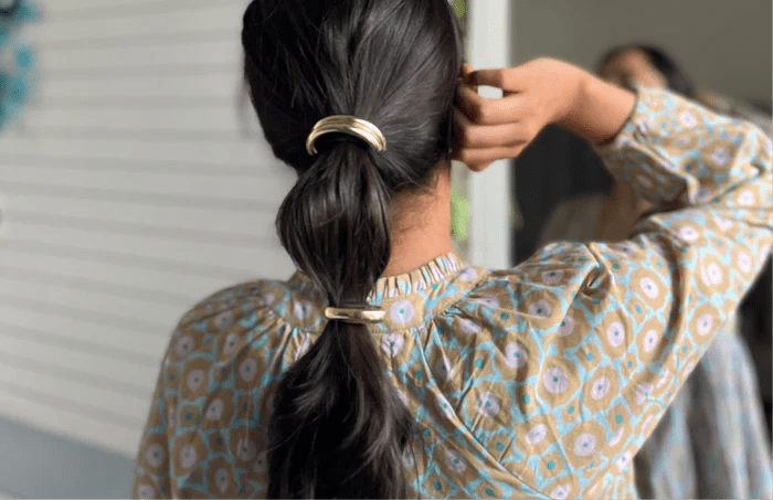 Juego de 2 - Puños para el cabello individuales y dobles en dorado brillante - Quierox - Tienda Online