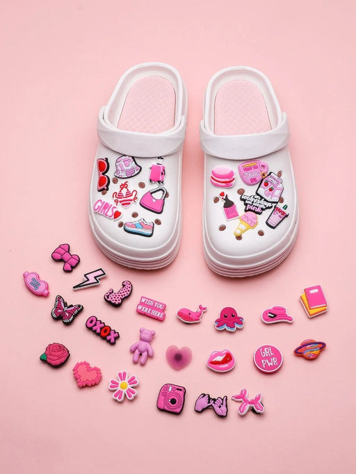 Juego de 20 adornos rosas para zapatos de San Valentín, ideales para zuecos - Quierox - Tienda Online