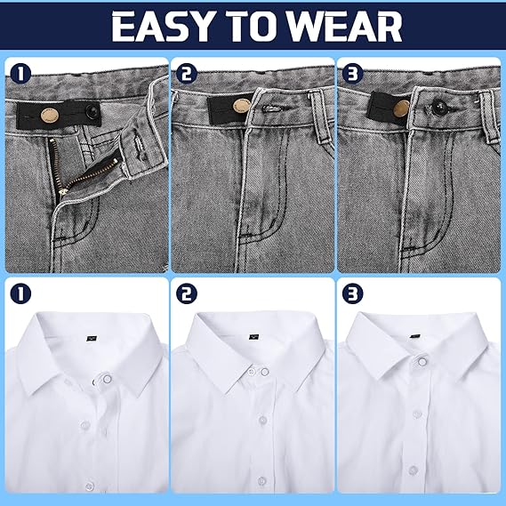 Juego de 20 botones extensores que incluye botón elástico en la cintura y extensor para suministros de ropa - Quierox - Tienda Online