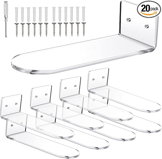 Juego de 20 estantes flotantes transparentes para zapatos - Quierox - Tienda Online