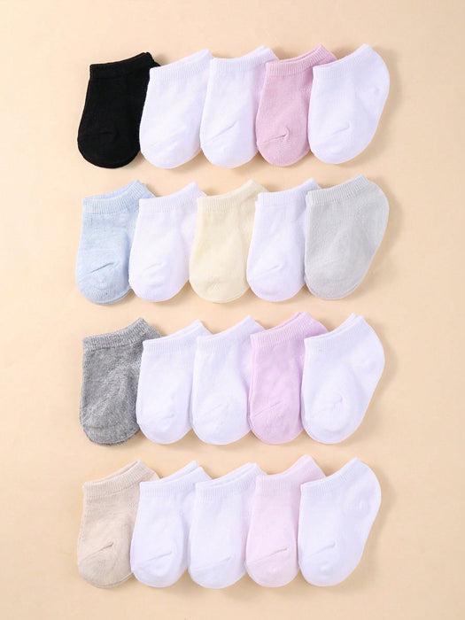 Juego de 20 pares de calcetines náuticos unisex para bebé, cómodos y transpirables - Quierox - Tienda Online