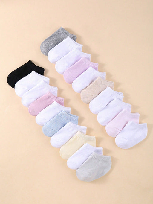 Juego de 20 pares de calcetines náuticos unisex para bebé, cómodos y transpirables - Quierox - Tienda Online