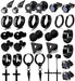 Juego de 24 pares de aretes para hombre, de acero inoxidable negro, para piercing - Quierox - Tienda Online