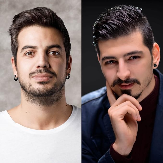 Juego de 24 pares de aretes para hombre, de acero inoxidable negro, para piercing - Quierox - Tienda Online