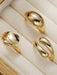 Juego de 3 anillos anchos de metal, de estilo retro, con un diseño asimétrico - Quierox - Tienda Online