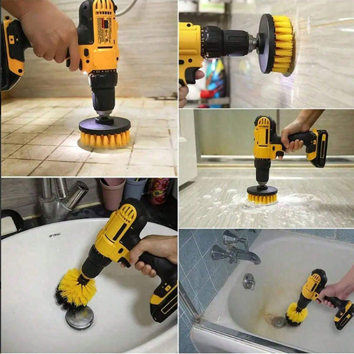Juego de 3 cepillos para taladro, kit de herramientas de limpieza Power Scrubber Wash - Quierox - Tienda Online