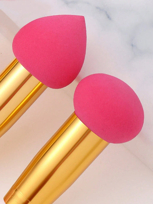 Juego de 3 esponjas de maquillaje multifuncionales de doble cabezal con mango - Quierox - Tienda Online