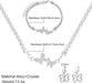 Juego de 3 piezas de collar, pulsera y pendientes colgantes de mariposa de plateado - Quierox - Tienda Online