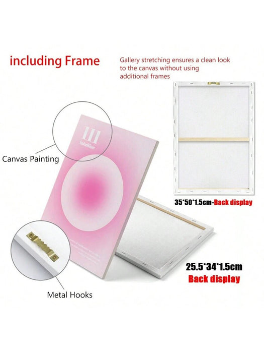 Juego de 3 pósteres en lienzo, arte moderno, escalera de confianza afirmativa con halo rosa - Quierox - Tienda Online