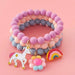 Juego de 3 pulseras de la amistad con diseño de caballo arcoíris para niñas - Quierox - Tienda Online