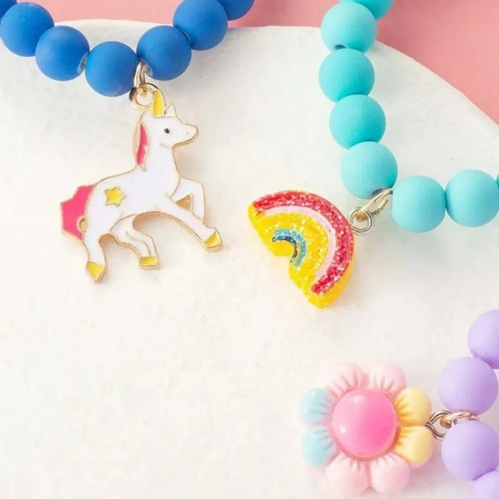 Juego de 3 pulseras de la amistad con diseño de caballo arcoíris para niñas - Quierox - Tienda Online