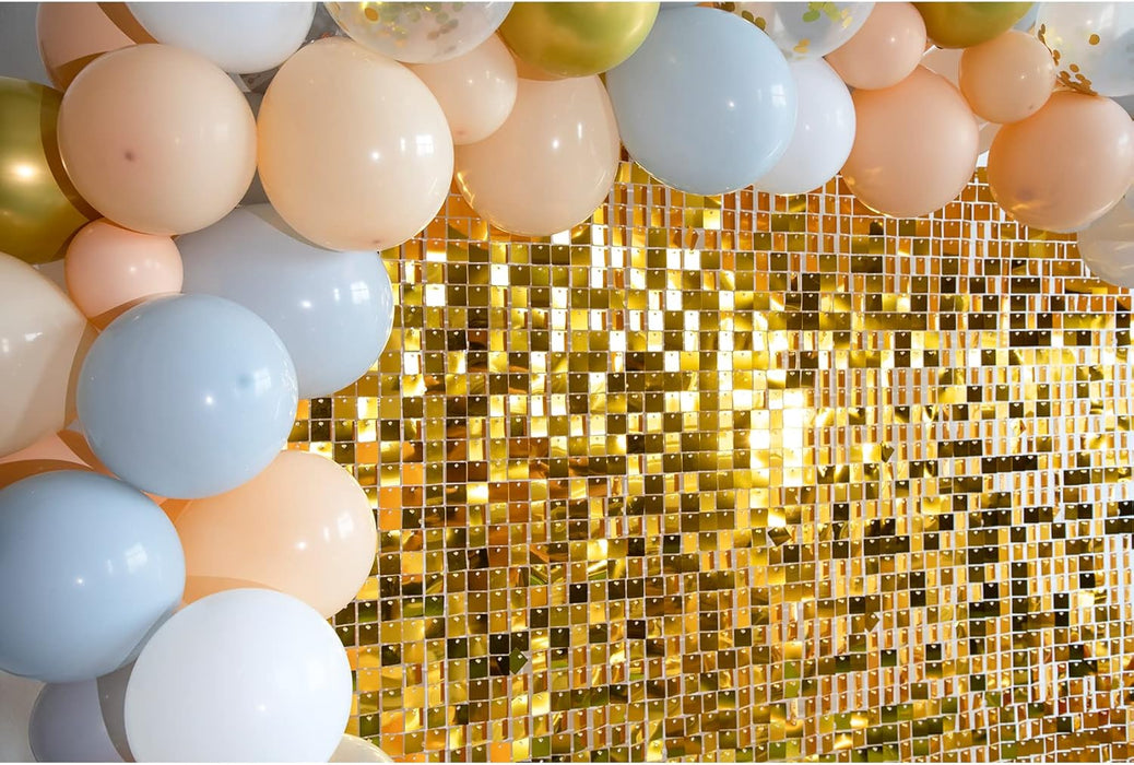 Juego de 36 paneles de fondo de pared de lentejuelas doradas brillantes - Quierox - Tienda Online