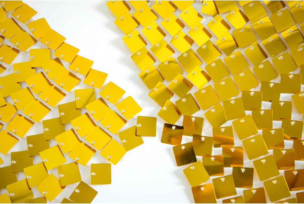 Juego de 36 paneles de fondo de pared de lentejuelas doradas brillantes - Quierox - Tienda Online