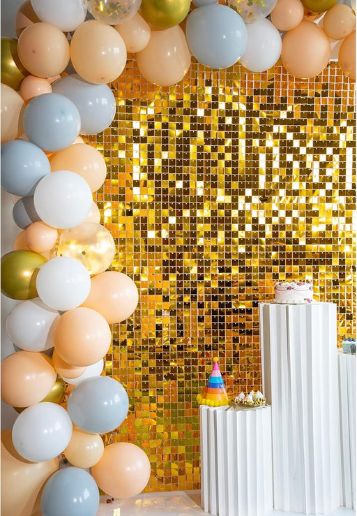 Juego de 36 paneles de fondo de pared de lentejuelas doradas brillantes - Quierox - Tienda Online