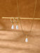 Juego de 3pcs de collar y pendientes con perlas en forma de lágrima - Quierox - Tienda Online