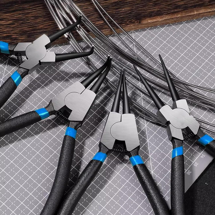 Juego de 4 alicates para anillos de retención de 7 pulgadas - Quierox - Tienda Online