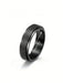 Juego de 4 anillos con diseño en relieve negro - Quierox - Tienda Online