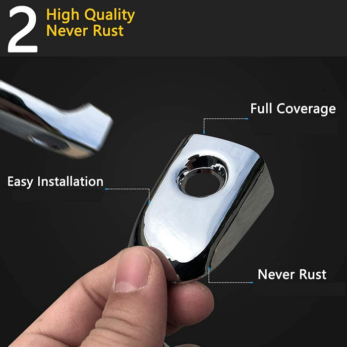 Juego de 4 Cubiertas Cromadas para Manijas de Puerta para vehiculo - Quierox - Tienda Online