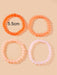 Juego de 4 pulseras de cuentas acrílicas con degradado de estilo bohemio para mujer. - Quierox - Tienda Online