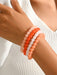 Juego de 4 pulseras de cuentas acrílicas con degradado de estilo bohemio para mujer. - Quierox - Tienda Online